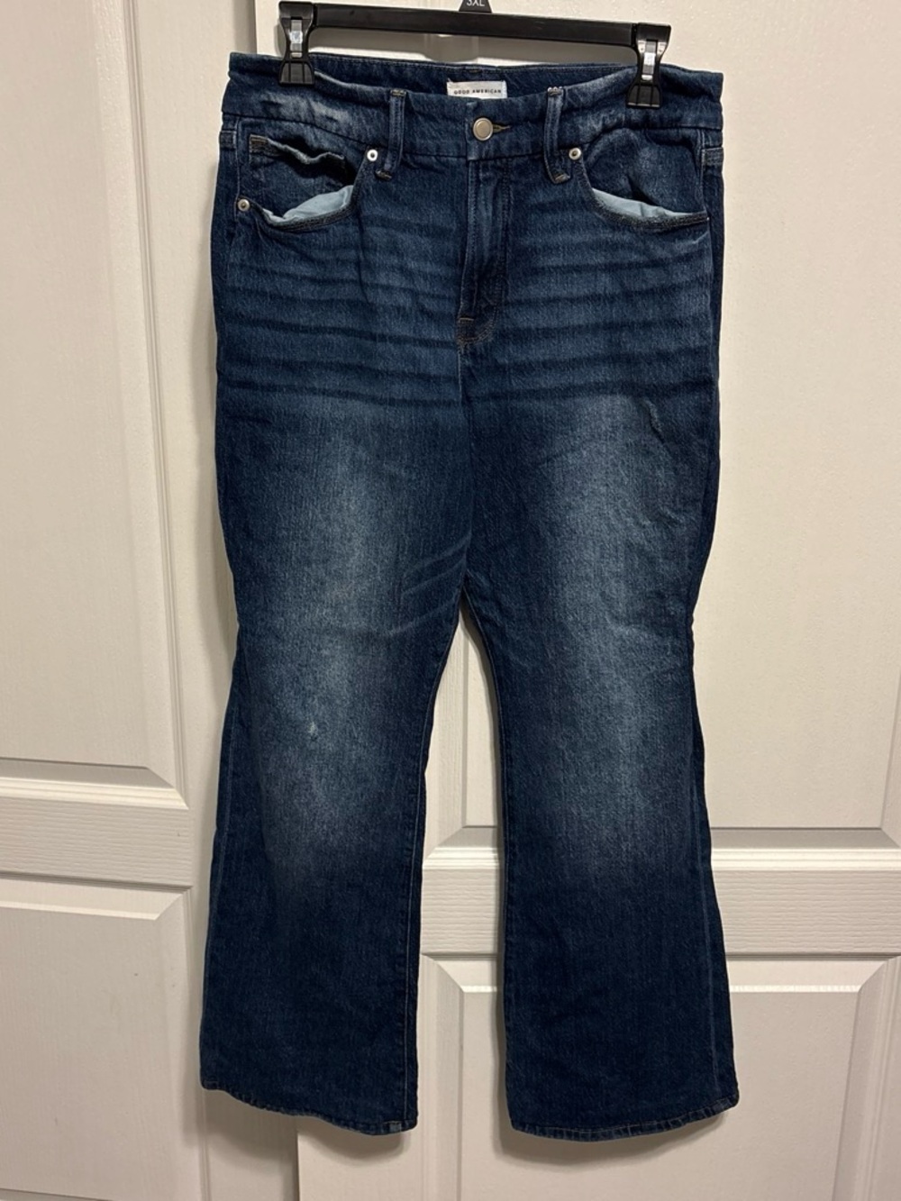 Good American Dark Blue Flare Jeans